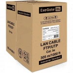 Кабель витая пара ExeGate UTP4-C5e-CCA-S24-IN-PVC-GY-305 EX138965RUS