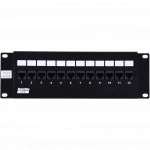 Патч-панель Hyperline PPW-12-8P8C-C5E 12 портов, Flat, Cat. 5e