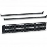 Патч-панель WRline WR-PL-48-C5E-D 48 портов, STP, Cat. 5e