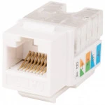 Коннектор WRline Вставка Keystone Jack RJ-45 90 градусов категория 5e неэкранированная заделка тип 110 цвет белый WR-KJ-RJ45-C5E-90
