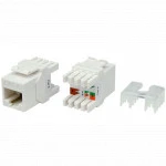 Модуль Hyperline Модуль Keystone Jack RJ-45(8P8C) категория 6 KJ8-8P8C-C6-180-WH