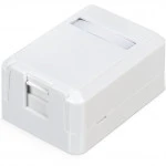 Аксессуар для кабельных сетей WRline Корпус настенной розетки для установки 1-ой вставки типа Keystone Jack цвет белый WR-MB-1