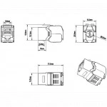 Модуль Hyperline Модуль Keystone Jack RJ-45(8P8C) категория 5e KJ8-8P8C-C5E-180-TLS-WH