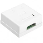 Сетевая розетка Hyperline сетевая розетка RJ-45 кат.6 FTP белая SB1-2-8P8C-C6-SH-WH