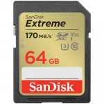 Флеш (Flash) карты SanDisk Extreme UHS-I Class 3 V30 SDSDXV2-064G-GNCIN 64 ГБ