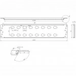 Аксессуар для серверного шкафа Hyperline Заглушка органайзера с крепежом типа "монетка" CMK-M-RAL9005