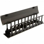 Аксессуар для серверного шкафа Hyperline Кабельный организатор с крышкой глубина 106 мм 19" 2U CMF-2U-FPL106-MCOV-RAL9005