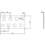 Аксессуар для оптических сетей Hyperline Модуль 6xST Simplex type 67х35mm FO-FP-ST