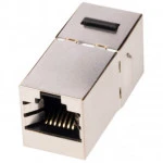 Инструмент для монтажа СКС WRline Проходной адаптер формата Keystone RJ45-RJ45 (8p8c) категория 5е экранированный WR-CA-KJ-8p8c-C5E-SH