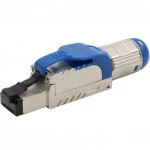 Инструмент для монтажа СКС Hyperline Разъем полевой оконцовки RJ-45 (8P8C) под витую пару для одножильного кабеля PLUE-8P8C-S-C8-SH-BL