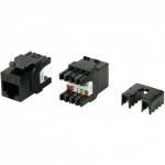 Модуль Hyperline Модуль Keystone Jack RJ-45(8P8C) категория 6 KJ8-8P8C-C6-180-BK