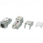 Коннектор Hyperline Вставка Keystone Jack RJ-45(8P8C) категория 6 экранированная KJ9-8P8C-C6-90-SH-F