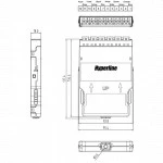 Аксессуар для оптических сетей Hyperline Корпус кассеты для оптических претерминированных решений 6 дуплексных портов LC/PC PPTR-CSS-1-6xDLC-SM/BL-BL