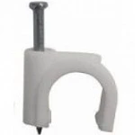 Аксессуар для кабельных сетей Hyperline Скоба пластиковая с гвоздем (клипса) макс. диаметр 3.2 мм (100 шт) GB-1