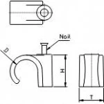 Аксессуар для кабельных сетей Hyperline Скоба пластиковая с гвоздем (клипса) макс. диаметр 3.2 мм (100 шт) GB-1