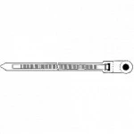 Инструмент для монтажа СКС Hyperline Стяжка нейлоновая неоткрывающаяся безгалогенная (halogen free) 382x7.6 мм полиамид 6.6 -40°C - +85°C под винт (100 шт) GTM-380HD