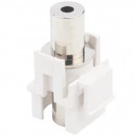 Модуль Hyperline Модуль формата Keystone Jack с проходным адаптером TRS 3.5 мм KJ1-TRS-D3.5-WH