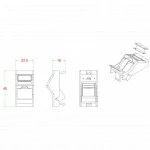 Кабельный канал Hyperline Вставка угловая 45x22.5 (аналог Mosaic) для 1 модуля формата Keystone Jack со шторками ROHS белая SIP2A-1K-M45-22.5