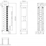 Патч-панель Hyperline Модульная настенная патч-панель на 12 портов PPWBL-12 (12 портов)