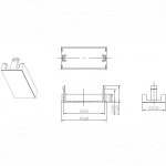 Кабельный канал Hyperline Вставка-заглушка 45x22,5 (аналог Mosaic) черная SIP2-BL-M45-22.5-BK