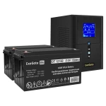 Источник бесперебойного питания ExeGate EX295988RUS + батарея 150Aч EX282990RUS 2шт EX296832RUS 1500 ВА, 1200 Вт