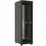 Серверный шкаф Hyperline Шкаф серверный напольный 47U 800x1000мм пер.дв.перфор. задн.дв.перфор. 2 бок.пан. 800кг черный 910мм DR-TTB-D-47U-RAL9004