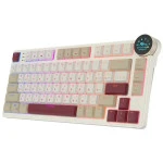 Клавиатура Royal Kludge N80 Rosy Clouds (Red Switch) 6977576550694 Беспроводная, Bluetooth