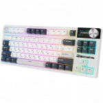 Клавиатура Royal Kludge S85 White Night (Beige Switch) 6977576550816 Беспроводная, Bluetooth