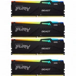 ОЗУ Kingston Beast Black RGB KF556C40BBAK4-64 (DIMM, DDR5, 64 Гб (4 х 16 Гб), 5600 МГц)