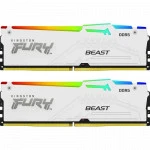 ОЗУ Kingston Fury Beast AMD RGB White KF552C36BWEAK2-64 DIMM, DDR5, 64 Гб (2 х 32 Гб), 5200 МГц