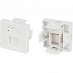 Кабельный канал Hyperline Вставка 45x45 (аналог Mosaic) для 1 модуля формата Keystone Jack, со шторкой SIP2-1K-M45-45