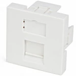 Кабельный канал Hyperline Вставка 45x45 (аналог Mosaic) для 1 модуля формата Keystone Jack, со шторкой SIP2-1K-M45-45