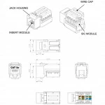 Модуль Hyperline Модуль Keystone Jack RJ-45(8P8C) категория 5e KJNE-8P8C-C5e-90-WH