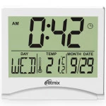 Прочее Ritmix Часы-будильник CAT-042 White
