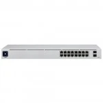 Коммутатор Ubiquiti USW-16-POE-EU 1000 Base-TX (1000 мбит/с), 2 SFP порта