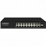 Коммутатор OSNOVO Управляемый L2 PoE SW-8182/L(300W) 1000 Base-TX (1000 мбит/с), 2 SFP порта
