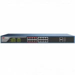 Коммутатор Hikvision DS-3E1318P-E 1000 Base-TX (1000 мбит/с), 2 SFP порта