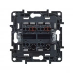 Legrand Переключатель двухклавишный крестовой Niloe Step 10А авт.клеммы Чёрный 863508