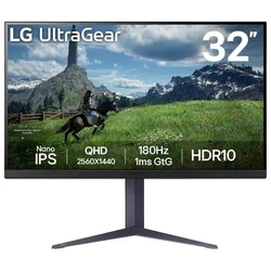 Монитор LG 32GS85Q-B 31.5 ", IPS, Quad HD 2560x1440 (16:9), 180 Гц