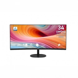 Монитор MSI PRO MP341CQ E12 9S6-3PB2CT-212 34 ", VA, Ultra-Wide QHD 3440x1440 (21:9), 120 Гц