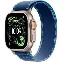 Apple Watch Ultra 3 GPS + Cellular 49mm Natural Titanium Case with Blue/Bright Blue Trail Loop MEWR4QR/A