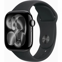 Apple Watch Series 11 42mm Jet Black Aluminium Case With Black Sport Band M/L MEQU4LW/A