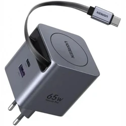 UGREEN X615 65W 2C1A GaN Fast Charger with Retractable Cable USB-C 65825 65