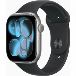 Apple Watch Series 11 46mm Space Grey Aluminium Case With Black Sport Band M/L MEV44X/A CN