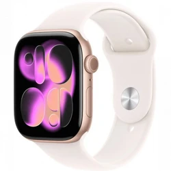 Apple Watch Series 11 46mm Rose Gold Aluminium Case With Light Blush Sport Band M/L MEV74X/A CN