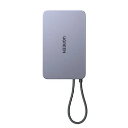 Внешний аккумулятор (Power Bank) UGREEN MagFlow Air Qi2 75983B 10000 мАч, Серый