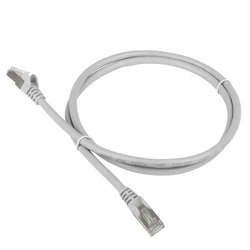 Патч-корд LANMASTER UTP кат.5e, с заливными колпачками TWT-45-45-1.0-GY