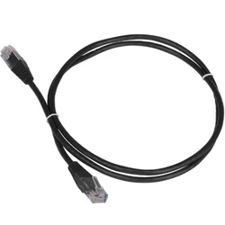 Патч-корд LANMASTER кат.5e, с заливными колпачками 1.0 м черный TWT-45-45-1.0-BK