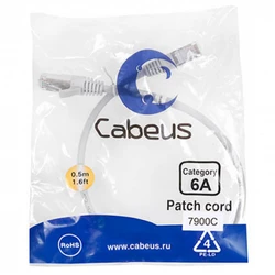 Патч-корд Cabeus PC-SSTP-RJ45-Cat.6a-0.5m-LSZH