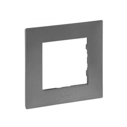 Аксессуар для кабельных сетей Legrand Рамка 1-постовая Niloe Step Сталь 863491